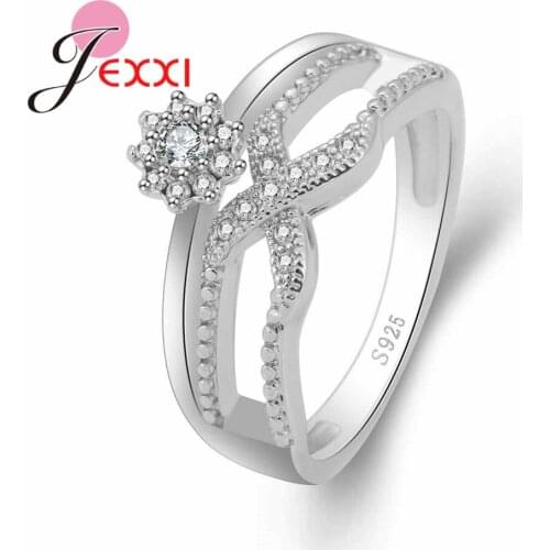 Gorgeous Halo Rings Design Flowers Paved Micro AAAA Cubic Zircon Women Wedding Pretty Jewelry 925 Sterling Silver