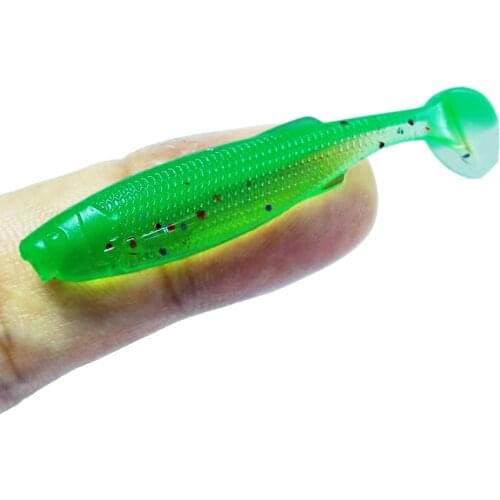 4.5cm 10pcs Silicon Swimbaits isca Artificial Worm Soft Bait Fish Wobblers Bass Carp Flying Fishing Lure T Tail