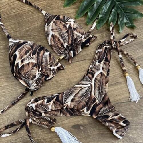 2021 Popular Womens Beachwear Sexy Bikini Set Hot Stamp Sport Swimwear Push-Up Padded Swimsuit Bodysuit Exquisite Bather Swimwea