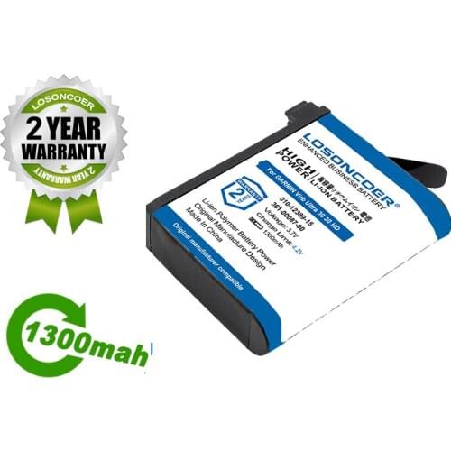LOSONCOER Battery 1300mAh 010-12389-15 361-00087-00 Battery For GARMIN Virb Ultra Virb Ultra 30 Virb Ultra 30 HD Action