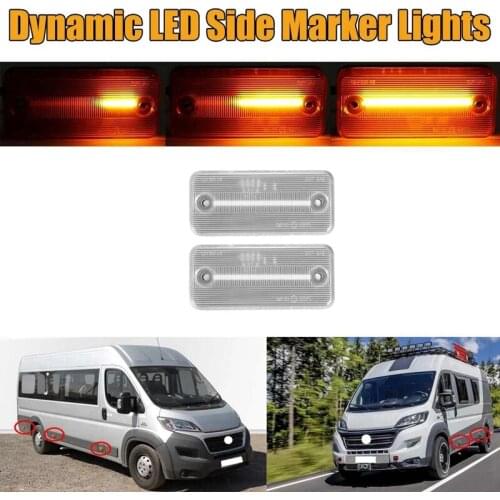 Car Dynamic LED Side Marker Light Turn Signal Light for Iveco Fiat Ducato Citroen Relay Peugeot Boxer Renault VOLVO