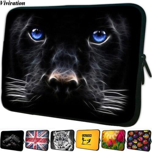 For Macbook Air 11 A1370A1465 Notebook Ultrabook 12.2 12.1 12 Inch Case Black Dog Prints Chromebook 11.6 Inch Laptop Sleeve Bags