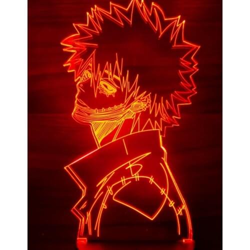 Kids LED Night Light My Hero Aacademia Ddabi Figure LED Nightlamp for Children Bedroom Decoration 3d Lamp Desk Light Gifts