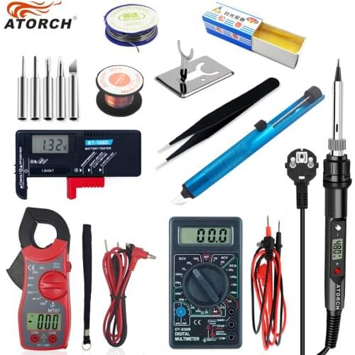 80W digital display Electric soldering iron temperature adjustable Welding Solder iron rework station soldering iron accessories