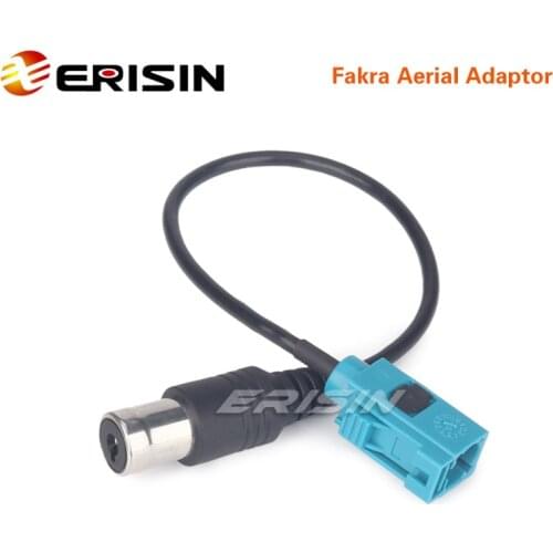Erisin ES040 Female Fakra to Female ISO Aerial Adaptor for VW/BMW/AUDI/FORD/MERCEDES/OPEL