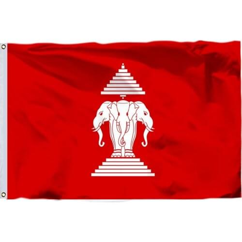 Laos (1952-1975) Flag 150X90cm (3x5FT) 120g 100D Polyester Double Stitched High Quality Banner Ensign Free Shipping
