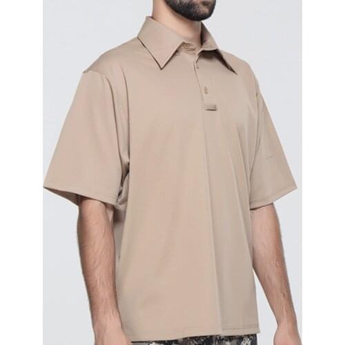 Hot 2019 Outdoor Summer Quick Drying Desert Jungle Army Polo Collar men Lapel quick-drying T-shirt cool Camping Hiking Tee