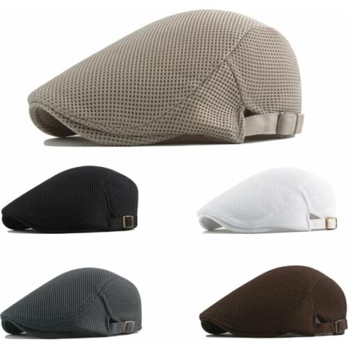 Men Newsboy Visors Cap Peaked Cabbie Baker Boy Hunting Flat Hat Beret Golf Gift