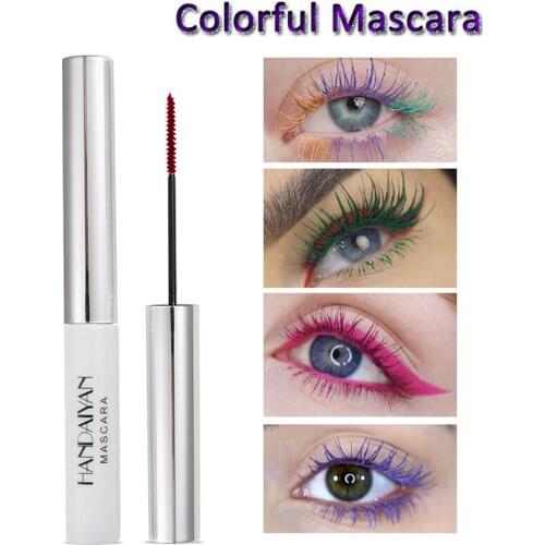 Cosmetics Colorful Mascara Thick Curled Volume Slender Lengthen Lashes No Dyeing Waterproof For Party Festival Eyelashes Makeup