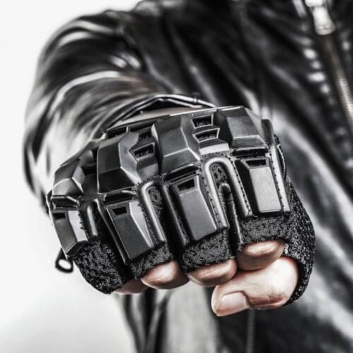 Half Finger Leather Tactical Gloves Army Military Shooting Gloves Police Men Training Outdoor Battle Airsoft Hunting Gloves