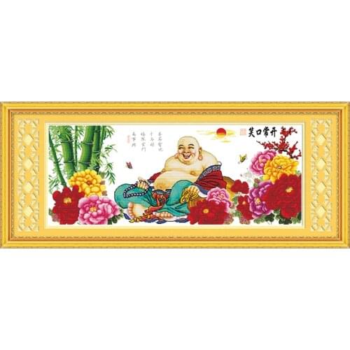 Maitreya Buddha(2)(grinning all the time) cross stitch kit people 18ct 14ct 11ct count print canvas stitches embroidery DIY