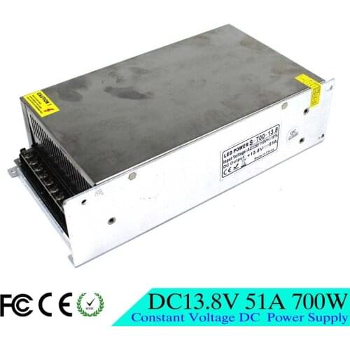 Small Volume Single Output 700W 51A 13.8Vdc Switching Power Supply Transformers AC110V 220V TO DC SMPS for LED Strip Light CNC
