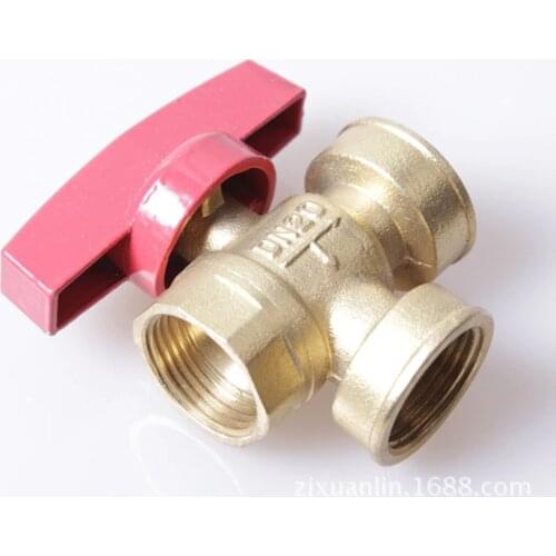 Mass production of internal thread control valve copper three-way control valve affordable manual three-way control valve