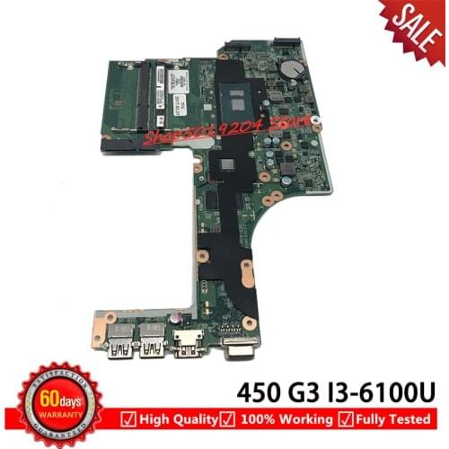 For HP PROBOOK 450 G3 470 G3 mainboard 827022-601 807022-001 807022-501 I3-6100U DA0X63MB6H1 X63 Laptop motherboard