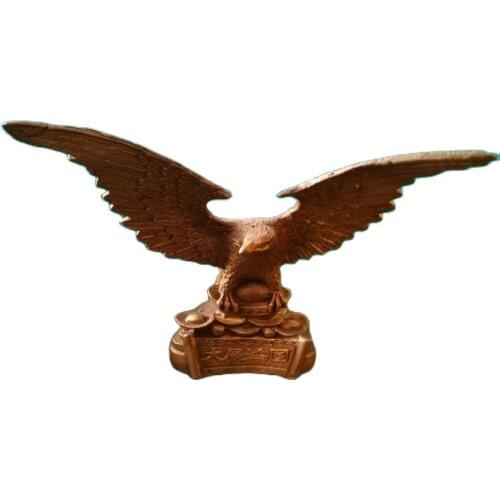 Copper Zhaocai copper eagle eagle wings can cause Wangcai falls on the rich bronze mascot Jinpeng