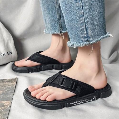 2021 summer mens flip flops mens mixed color beach slippers mens casual PVC water shoes men