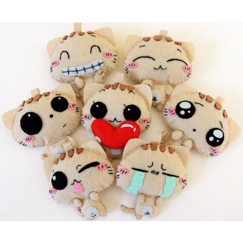 Mylb 7pcs Sewing Art DIY Babay Toys Felt Craft Free Cutting Felt Material Package Handmade Cute doll for kids Christmas gift