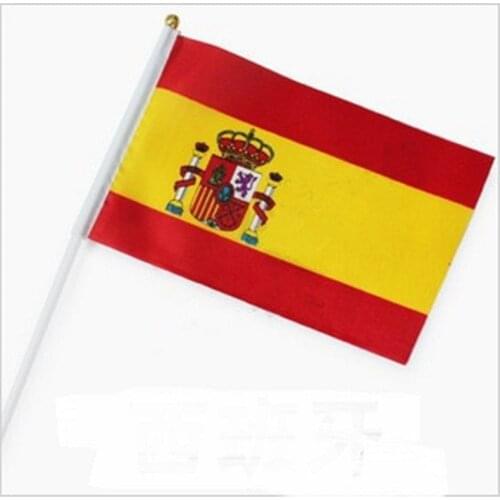 National Flag 5pcs 14 * 21cm Spain, Peru, Switzerland, England, Colombia, Mexico, Uruguay, Croatia Hand Waving National Flag