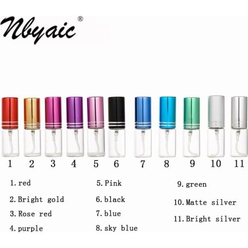 Nbyaic 5pcs sample perfume bottle bottling, 5ml10ml transparent, portable high-end travel cosmetics, water spray empty bottle