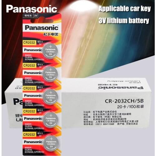 Panasonic Original 100pcs/lot cr 2032 Button Cell Batteries 3V Coin Lithium Battery For Watch Remote Control Calculator cr2032