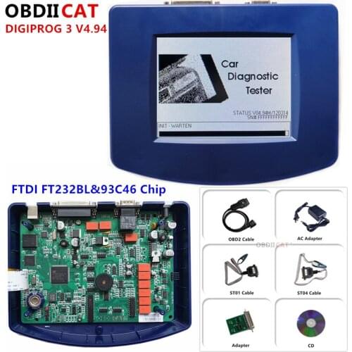 Newest Digiprog3 Full set V4.94 Odometer programmer Digiprog Mileage Correct Tool With EU/US Plug for Many Cars