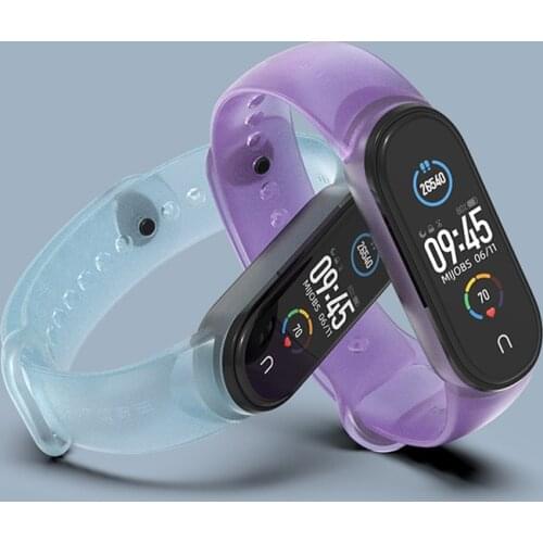 Clear Mi Band 5 Strap Replacement Silicone Transparent Wristband Bracelet For Xiaomi Mi Band 5 Miband 5 Accessories Mi5 Correa