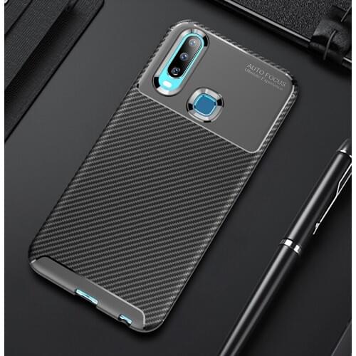 For VIVO Y11 Y12 Y15 Y19 2019 Luxury Frosted Carbon Fiber Back Case For Coque VIVO IQOO V17 Neo Z5X U20 Z1 S1 V15 Pro Back Case
