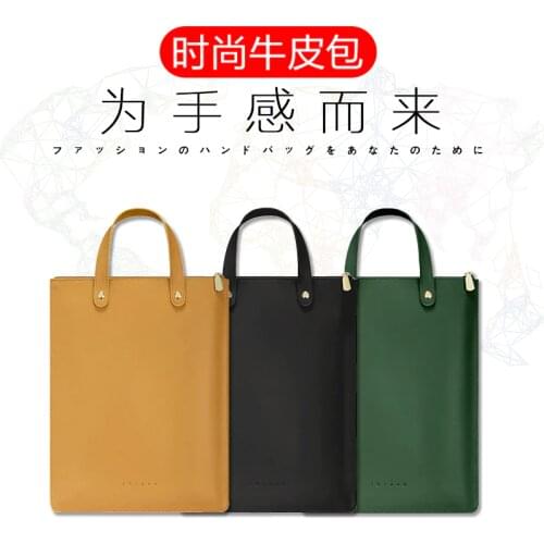 Genuine leather bag office bags for women Real Leather briefcase computer bag Apple laptop case High quality Leather laptop bag