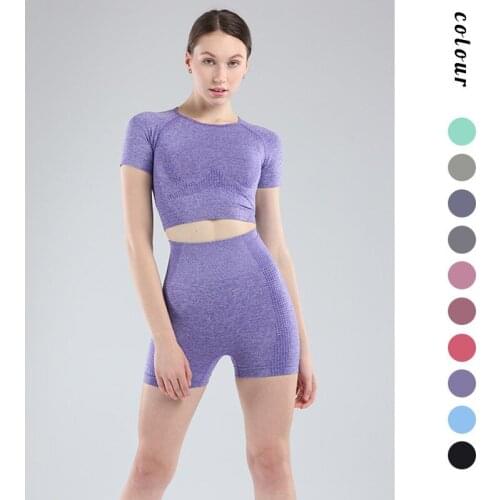 Training Running Set Women Sportswear Yoga Set Workout Clothes Athletic Wear Sport Gym Legging Seamless Fitness Top Yoga Suit