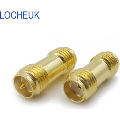 1/2Pcs SMA Switch RF Connector Gold-plated RP SMA Female Jack to SMA Female Socket Coaxial Coupler Cable Straight Pin Adapter