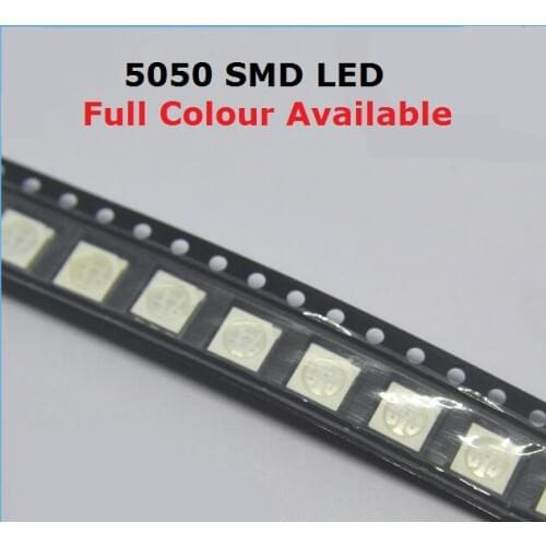 100pcs 5050 LED Bead RGB Red Yellow Green Warm White Blue Orange Purlple SMD light emitting diode super bright high quality