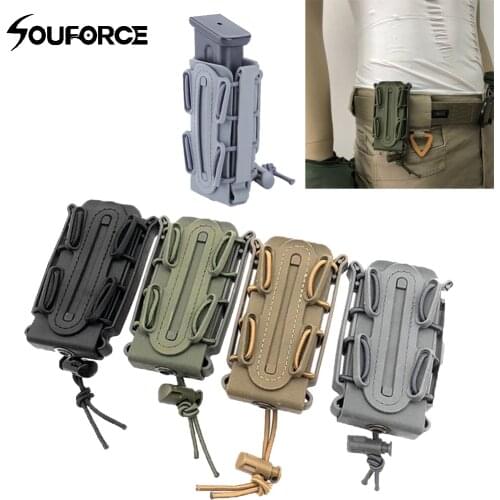 4 Color 9mm Molle Pistol Mag Military Magazine Pouch Holster with Belt Clip Soft Shell mag pouch Fastmag Molle Pouch