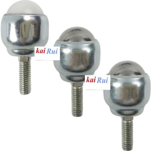 4Pcs Threaded Stem Bolt Stud Mounted 304 Stainless Steel Nylon Ball Transfer Conveyor Roller Wheel Castor Caster