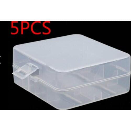 5pcs/lot Portable Transparent battery Holder for 2 x 26650 Batteries Storage Box Battery Cover