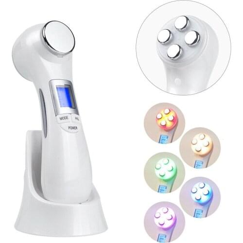 6 In 1 RF EMS LED Photon Therapy Rejuvenation Facial Lifting Vibration Massager Machine Face Skin Care Spa Beauty Machine