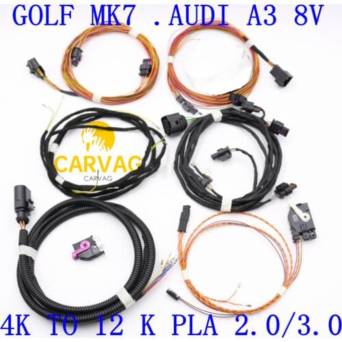 Auto Parking PLA 2.0 /3.0 4K To 12K Install Harness Wire For VW Golf MK7 Audi A3 8V