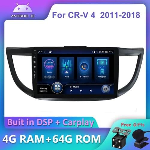 Bosion Android 10.0 DSP CarPlay Car Radio Multimedia Player For Honda CRV CR-V 4 RM RE 2011-2018 Auto Stereo GPS 2 din DVD GPS