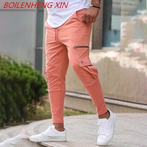 2021 Spring Summer Casual Pants men cargo pants cotton loose trousers mens pants overalls Slim-Fit Pencil Jogging Pants