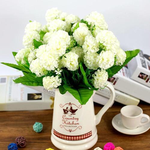 1 Bunch 9 Head Artificial Hydrangea Silk Flower Bouquet Wedding Party Decor Artificial Flowers Real Touch Home Decoration