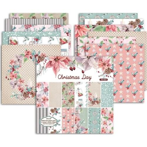 Scrapbooking Paper Pack Christmas Greeting Card Craft Paper DIY Material