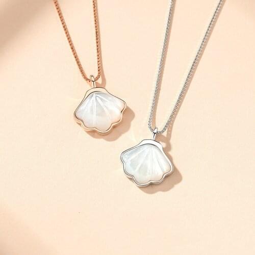One Shell Necklace Female 925 Sterling Silver Clavicle Chain Light Luxury Niche for A Lifetime Shell Mother-of-pearl Pendant