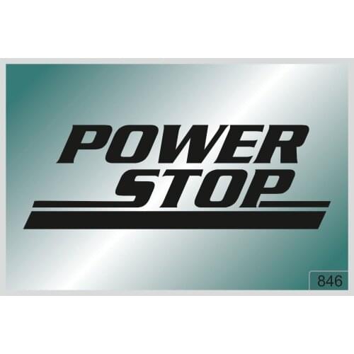 For POWER STOP -2 pcs. stickers HIGH QUALITY DECALS different colors 846