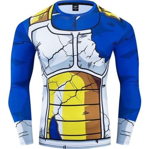 18 Colors Men 3D Compression Tops Anime T-shirt Vegeta Son Goku Streetwear Fitness Leggings Shorts Sportwear TANKTOP S-3XL