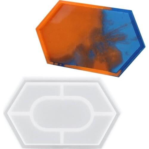 Hexagonal Coaster Silicone Resin Mold Jewelry Storage Tray Organizer DIY Craft Making