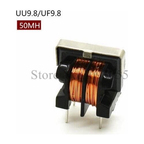 50 pcs/lot UU9.8/uf9.8 50mH Common Mode Choke Inductor For Filter