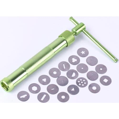 Fondant lace device Tool 20 kinds of shape lace squeezer soft clay clay fondant squeezer tool doll hair tool
