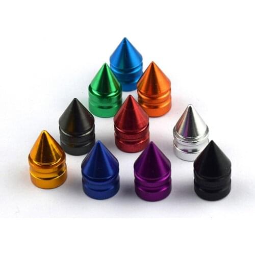 4 Pcs Car Tire Valve Stem Caps Spike Bolt-in Aluminum Theftproof Valve Caps Bike Wheel Tires Valves Motorcycle Tyre Stem Air Cap