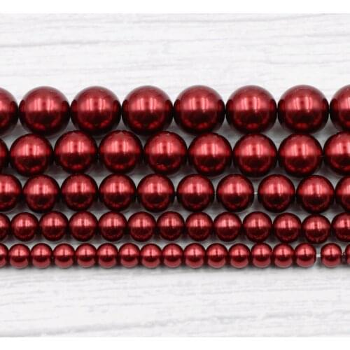 4 6 8 10 12mm Imitation Pearls Round Glass Pearsl Spacer Loose Beads DIY Jewelry Making Necklace Bracelet Earring Accessories B7