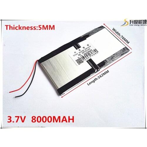 Free shipping 3.7V 8000mAh(Real 8000mAH) Li-ion battery for PIPO M9 RK3188 Quad Core, M9,M99pro, M9Pro 3G Tablet PC 5.0*76*162mm