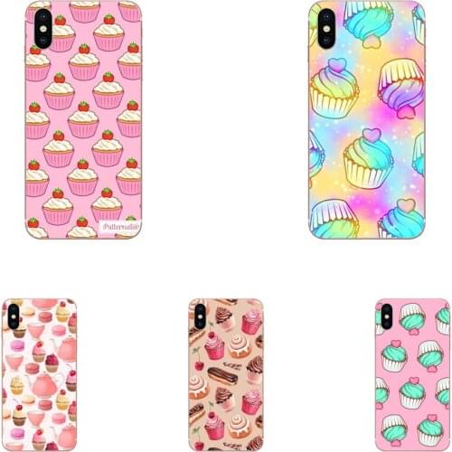 Tasty Cup Cake Donuts Dessert Heart Soft TPU Covers For Sony Xperia Z Z1 Z2 Z3 Z3+ Z4 Compact Z5 Plus M2 M4 XA XA1 XZ Premium